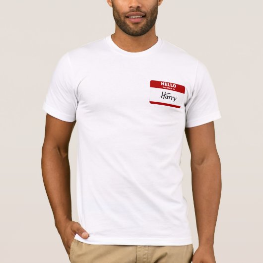 hallo mijn naam is Harry (Red) T-shirt (Voorkant)