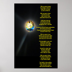hallo MIJN NAAM IS HET JESUS-gedicht Poster