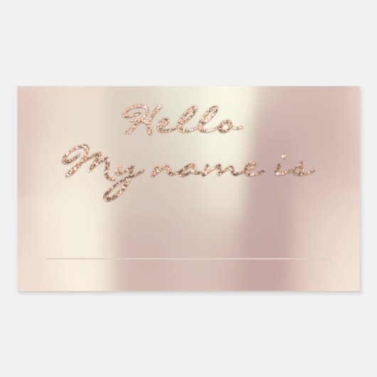 hallo Mijn naam is het Roos van de Klasse van de F Rechthoekige Sticker (Voorkant)