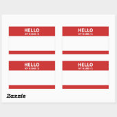 Hallo Mijn naam is introductie label of label stic (Vel)