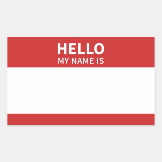 Hallo Mijn naam is introductie label of label stic (Voorkant)