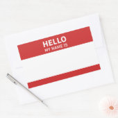 Hallo Mijn naam is introductie label of label stic (Envelop)