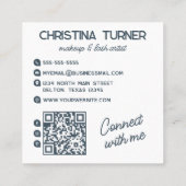 Hallo Mijn naam is iriserend holografisch opaal Vierkante Visitekaartje (Achterkant)