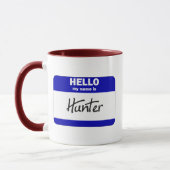 hallo mijn naam is jager (blauw) mok (Links)