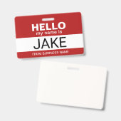 Hallo mijn naam is Jake - grappig Halloween kostuu Badge (Voor- en achterkant)