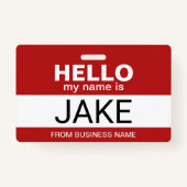 hallo mijn naam is Jake - grappig halloween kostuu Badge (Voorkant)