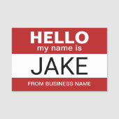 hallo mijn naam is Jake - grappig halloween kostuu Naamplaatje (Voorkant)