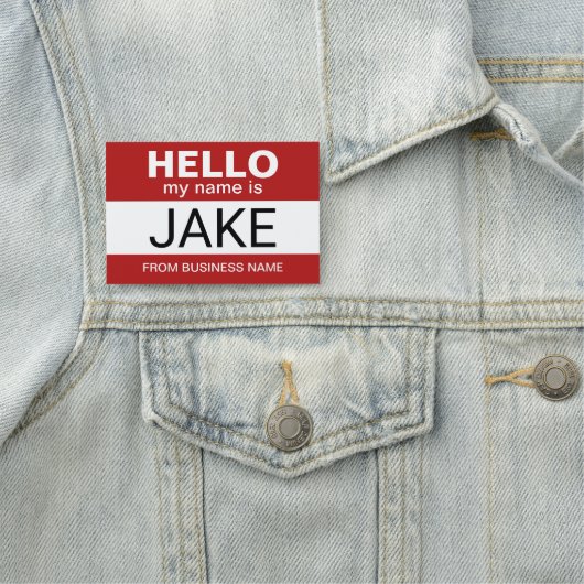 hallo mijn naam is Jake - grappig halloween kostuu Naamplaatje (In situ)