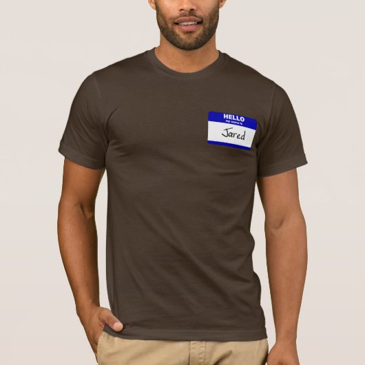 hallo mijn naam is Jared (blauw) T-shirt (Voorkant)
