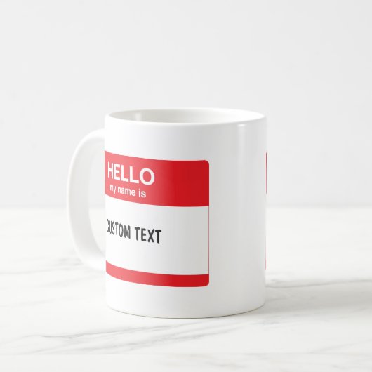 hallo, mijn naam is (jouw tekst) koffiemok (Voorkant links)