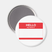 hallo, mijn naam is (jouw tekst) magneet (Voorkant / Achterkant)