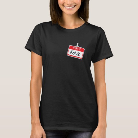Hallo Mijn naam is Kelvin Funny Halloween kostuum  T-shirt (Voorkant)