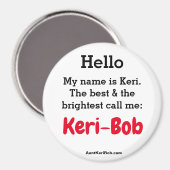 hallo mijn naam is Keri Magneet (Voorkant / Achterkant)