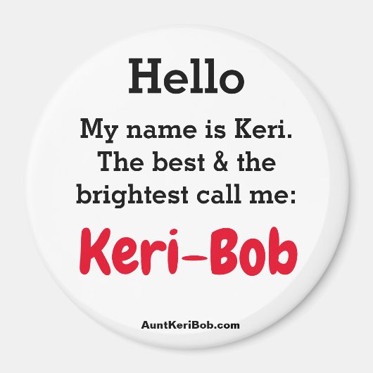 hallo mijn naam is Keri Magneet (Voorkant)
