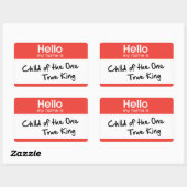 Hallo Mijn naam is: Kind van de Echte Koning Rechthoekige Sticker (Vel)