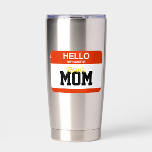 Hallo Mijn naam is Kinder MAM Nametag Ouderschap H Geïsoleerde Drinkbeker