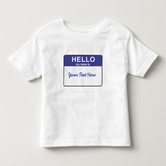 hallo mijn naam is... kinder shirts (Voorkant)