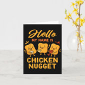 Hallo Mijn Naam Is Kip Nugget Kostuum Kinderen Kip Kaart (Gele Bloem)