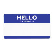 Hallo Mijn naam is - klassiek Etiket (Voorkant)