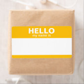 Hallo Mijn naam is - klassiek goudgeel Etiket (Insitu)