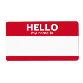 hallo mijn naam is — klassiek rood etiket (Voorkant)