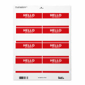 hallo mijn naam is — klassieke labels (Full Sheet)