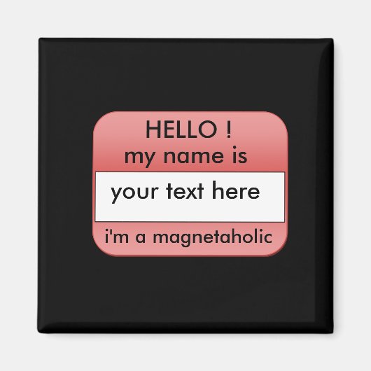 hallo Mijn naam is,.koelkast magneet (Voorkant)