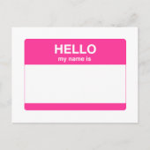 hallo, mijn naam is Label Briefkaart (Voorkant)