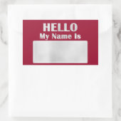 Hallo Mijn naam is Label Meeting Class Meeting Red (Tas)