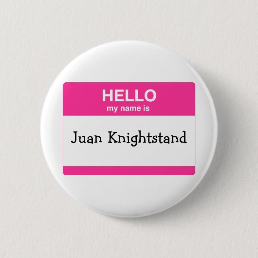 hallo, mijn naam is Label Ronde Button 5,7 Cm (Voorkant)