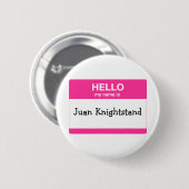 hallo, mijn naam is Label Ronde Button 5,7 Cm (Voorkant /achterkant)