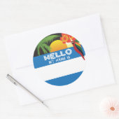 hallo mijn naam is label tropische zonsondergang l (Envelop)