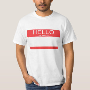 hallo mijn naam is lege Sjabloon T-shirt