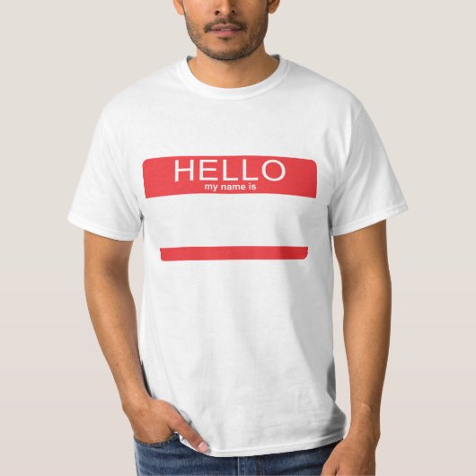 hallo mijn naam is lege Sjabloon T-shirt (Voorkant)