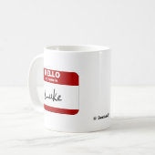 hallo mijn naam is Luke (rood) Koffiemok (Voorkant links)