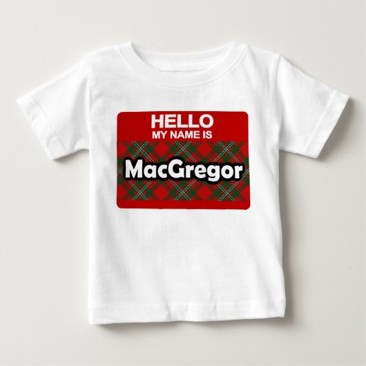 hallo mijn naam is MacGregor Scottish Clan Tartan (Voorkant)