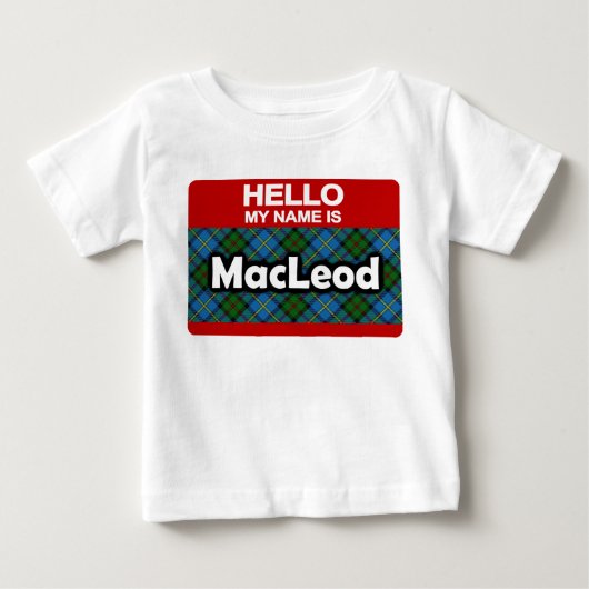 hallo mijn naam is MacLeod Scottish Clan Tartan (Voorkant)