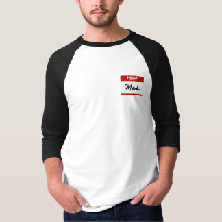 hallo mijn naam is Mark (rode sticker) T-shirt