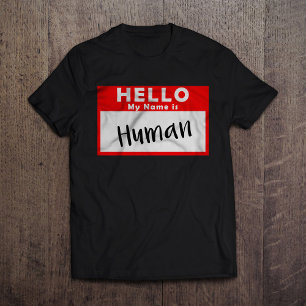 hallo mijn naam is menselijk t-shirt