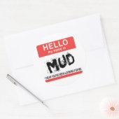 Hallo Mijn naam is Modder Ronde Sticker (Envelop)