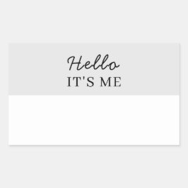 Hallo Mijn Naam Is | Modern Minimalistisch Schrift Rechthoekige Sticker