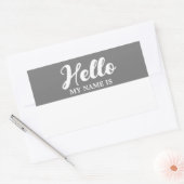 hallo mijn naam is Modern minimalistisch script gr Rechthoekige Sticker (Envelop)
