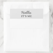 hallo mijn naam is | Modern minimalistisch script Rechthoekige Sticker (Tas)