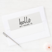 hallo mijn naam is | Modern minimalistisch script Rechthoekige Sticker (Envelop)