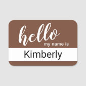 hallo mijn naam is - Moderne Calligrafie - Aangepa Naamplaatje (Voorkant)
