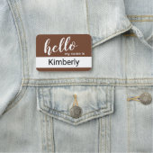 hallo mijn naam is - Moderne Calligrafie - Aangepa Naamplaatje (In situ)