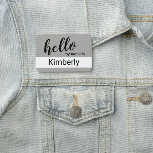 hallo mijn naam is - Moderne Calligrafie - Aangepa Naamplaatje (In situ)