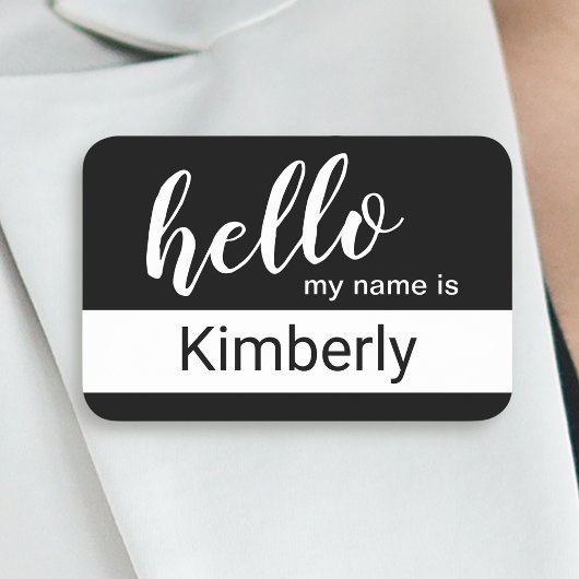 hallo mijn naam is - Moderne Calligrafie - Aangepa Naamplaatje