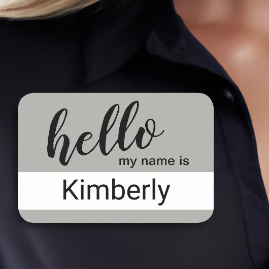 hallo mijn naam is - Moderne Calligrafie - Aangepa Naamplaatje