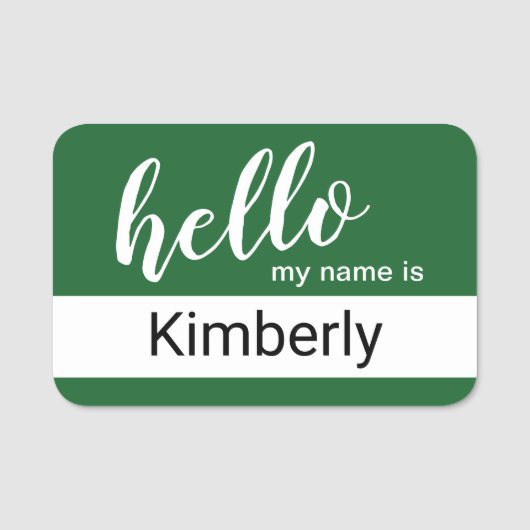 hallo mijn naam is - Moderne Calligrafie - Aangepa Naamplaatje (Voorkant)